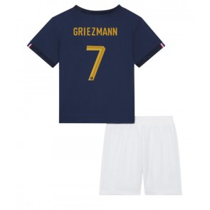 Frankrike Antoine Griezmann #7 kläder Barn VM 2022 Hemmatröja Kortärmad (+ korta byxor)